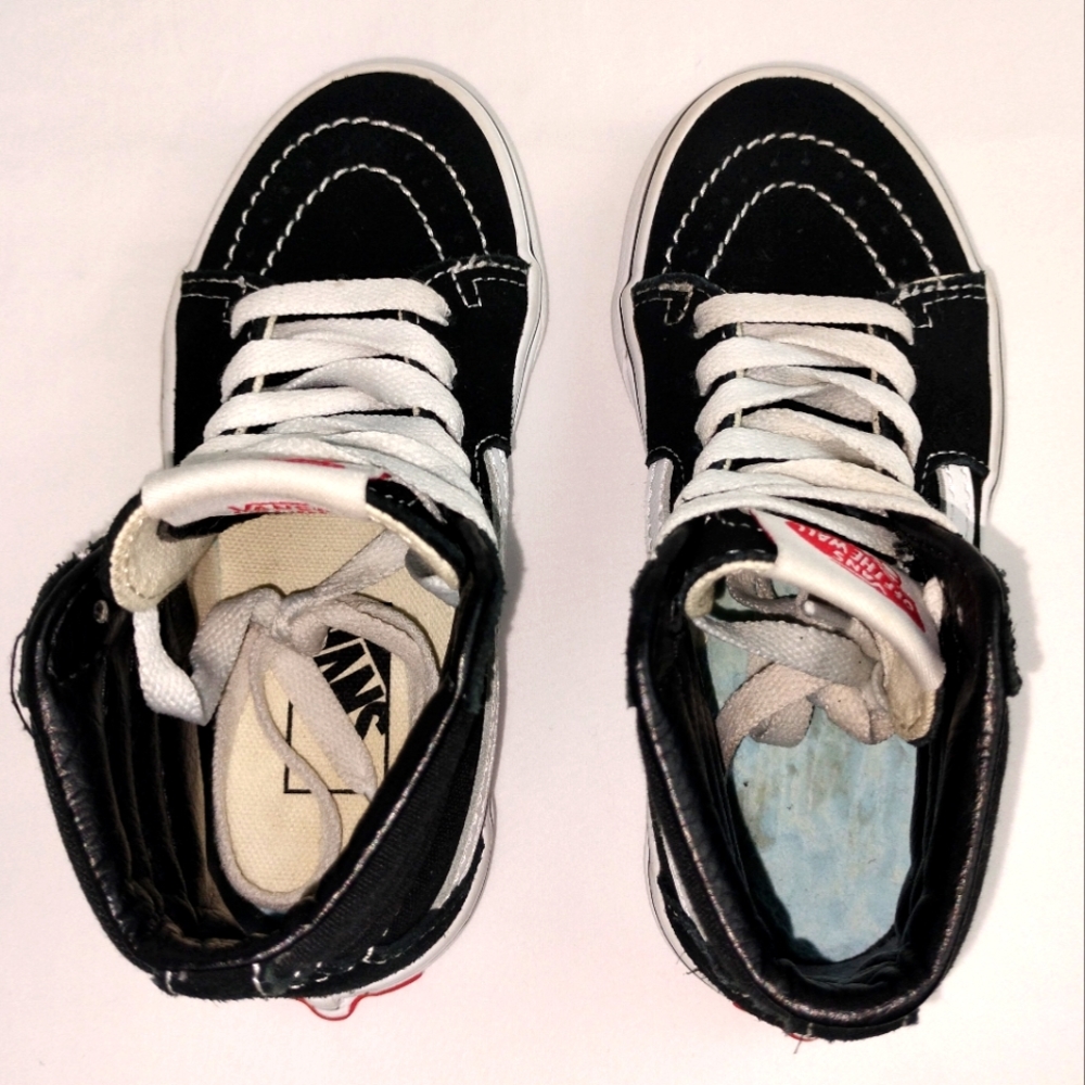 VANS OFF THE WALL Unisex Classics Sk8-Hi In Blk/Why Size 11 Kids - Picture 3 of 9